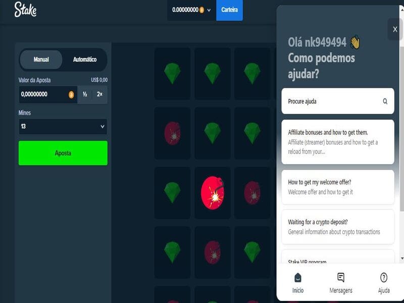 Bónus na Stake para jogar Mines